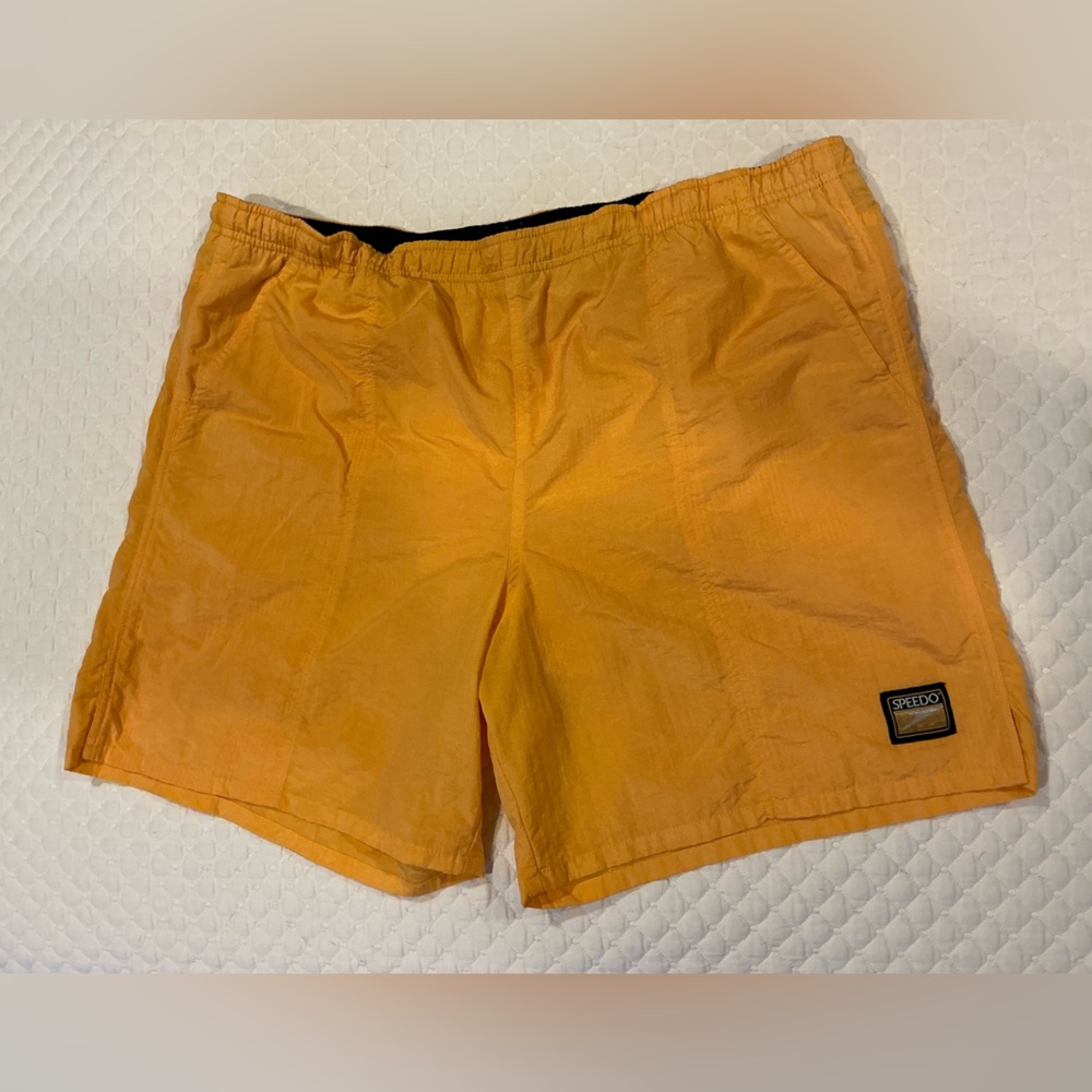 Speedo Men’s Yellow Orange Swim Trunks Board Shorts XL-XXL